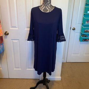 Lilly Pulitzer Ophelia Dress, True Navy, Lace, XL